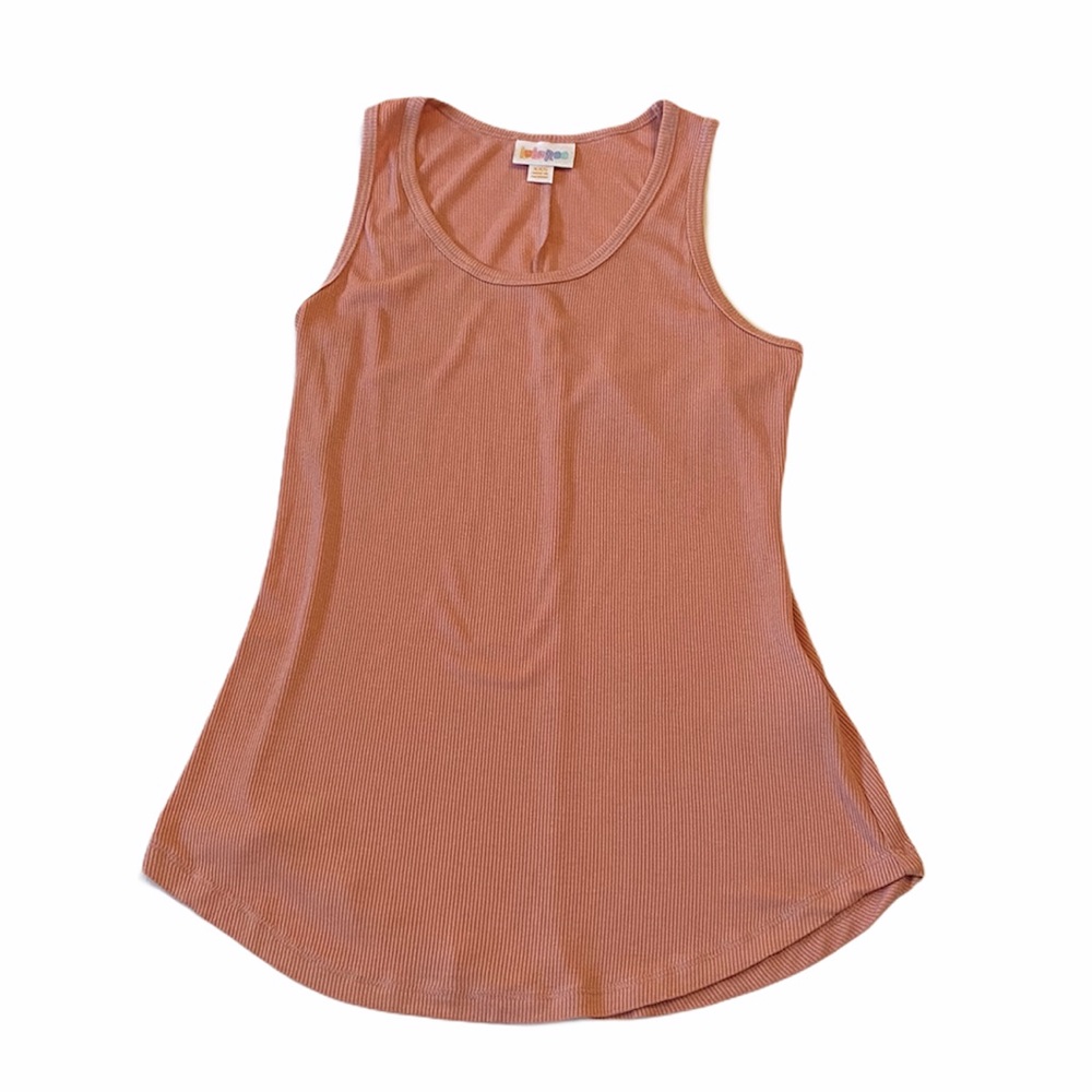 LuLaRoe TANK TOP Size XXS Ribbed Peach